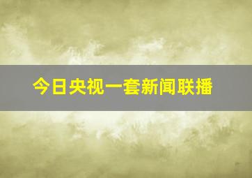 今日央视一套新闻联播