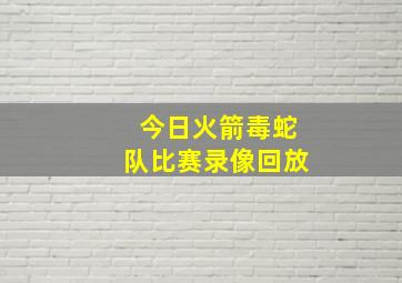 今日火箭毒蛇队比赛录像回放