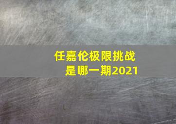 任嘉伦极限挑战是哪一期2021