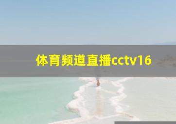 体育频道直播cctv16