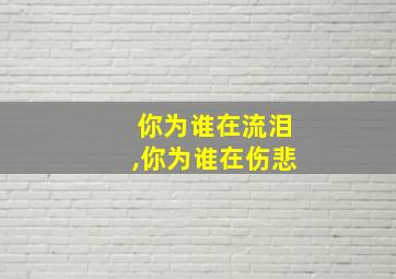 你为谁在流泪,你为谁在伤悲