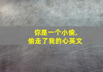 你是一个小偷,偷走了我的心英文