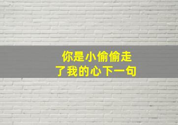 你是小偷偷走了我的心下一句