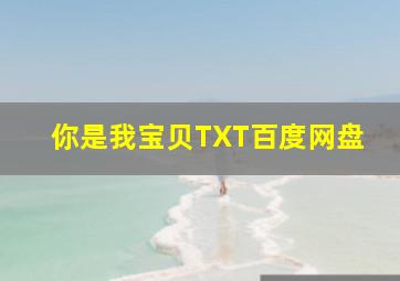 你是我宝贝TXT百度网盘