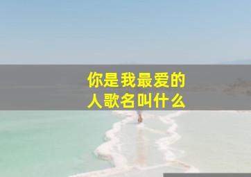 你是我最爱的人歌名叫什么