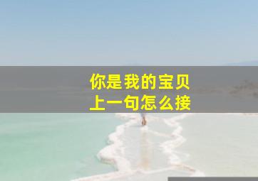 你是我的宝贝上一句怎么接