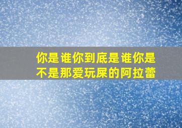 你是谁你到底是谁你是不是那爱玩屎的阿拉蕾