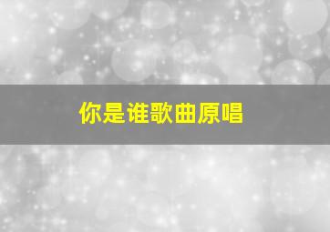 你是谁歌曲原唱