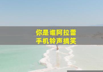 你是谁阿拉蕾手机铃声搞笑