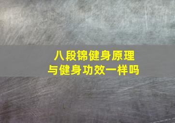 八段锦健身原理与健身功效一样吗