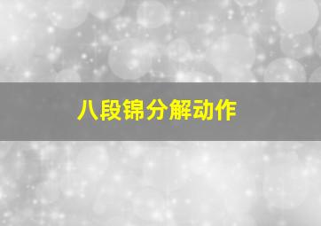 八段锦分解动作