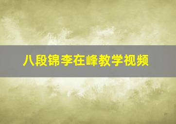 八段锦李在峰教学视频