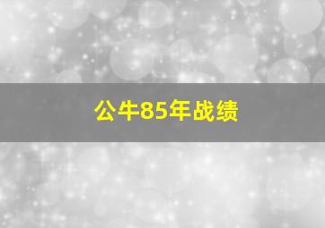 公牛85年战绩