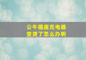 公牛插座充电器变烫了怎么办啊