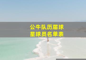 公牛队历届球星球员名单表