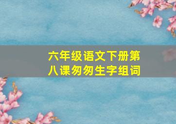 六年级语文下册第八课匆匆生字组词