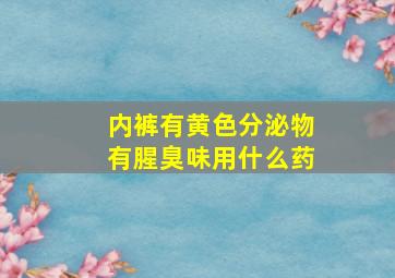 内裤有黄色分泌物有腥臭味用什么药