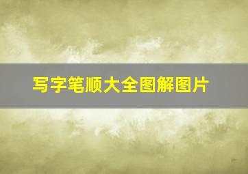 写字笔顺大全图解图片