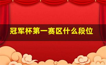 冠军杯第一赛区什么段位