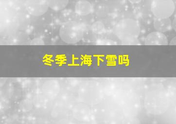 冬季上海下雪吗