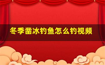 冬季凿冰钓鱼怎么钓视频