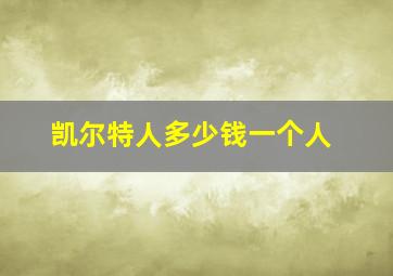 凯尔特人多少钱一个人