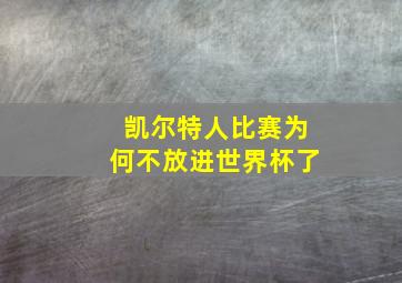 凯尔特人比赛为何不放进世界杯了