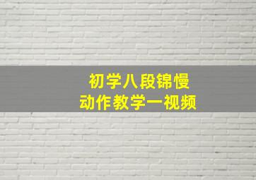 初学八段锦慢动作教学一视频