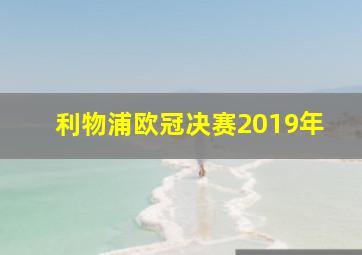 利物浦欧冠决赛2019年