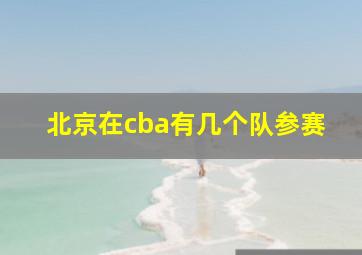 北京在cba有几个队参赛