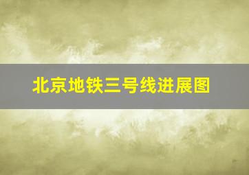 北京地铁三号线进展图