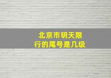 北京市明天限行的尾号是几级