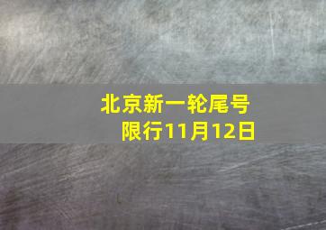 北京新一轮尾号限行11月12日