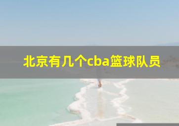 北京有几个cba篮球队员