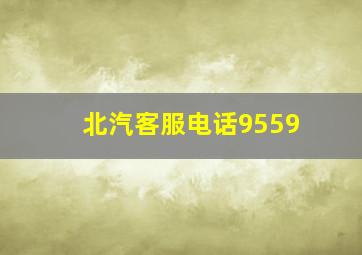 北汽客服电话9559