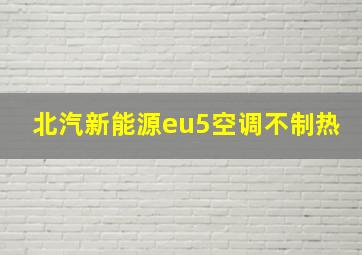 北汽新能源eu5空调不制热