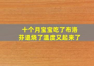 十个月宝宝吃了布洛芬退烧了温度又起来了