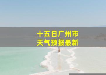 十五日广州市天气预报最新