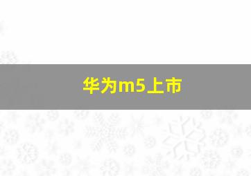 华为m5上市