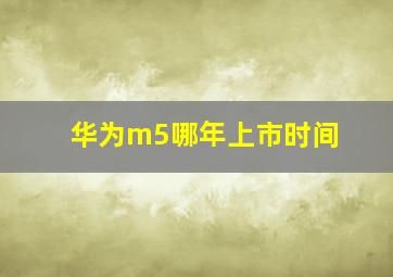 华为m5哪年上市时间