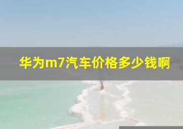 华为m7汽车价格多少钱啊