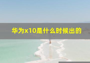 华为x10是什么时候出的