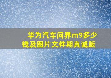 华为汽车问界m9多少钱及图片文件期真诚版