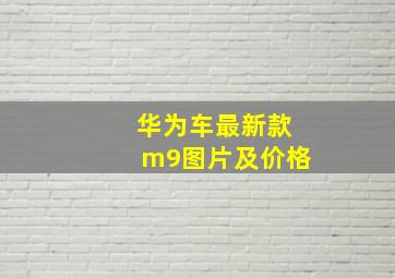 华为车最新款m9图片及价格