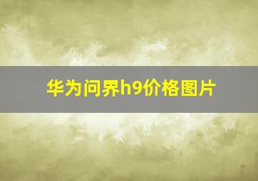 华为问界h9价格图片