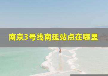 南京3号线南延站点在哪里