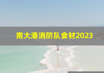 南大港消防队食材2023