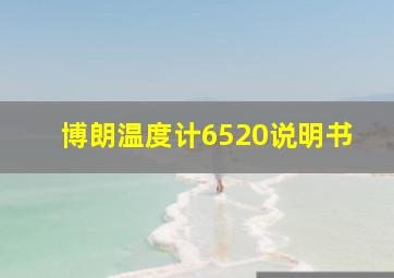 博朗温度计6520说明书