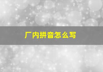 厂内拼音怎么写