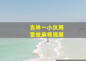 吉林一小伙用雪做麻将视频